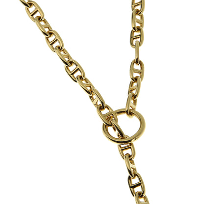 Hermes Chaine d'Ancre 1960s 18k Yellow Gold Toggle Necklace