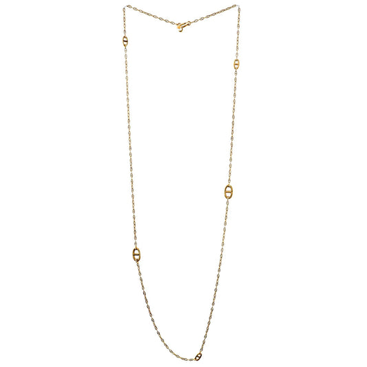 Hermes Chaine d'Ancre 18k Yellow Gold Sautoir Necklace
