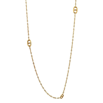 Hermes Chaine d'Ancre 18k Yellow Gold Sautoir Necklace