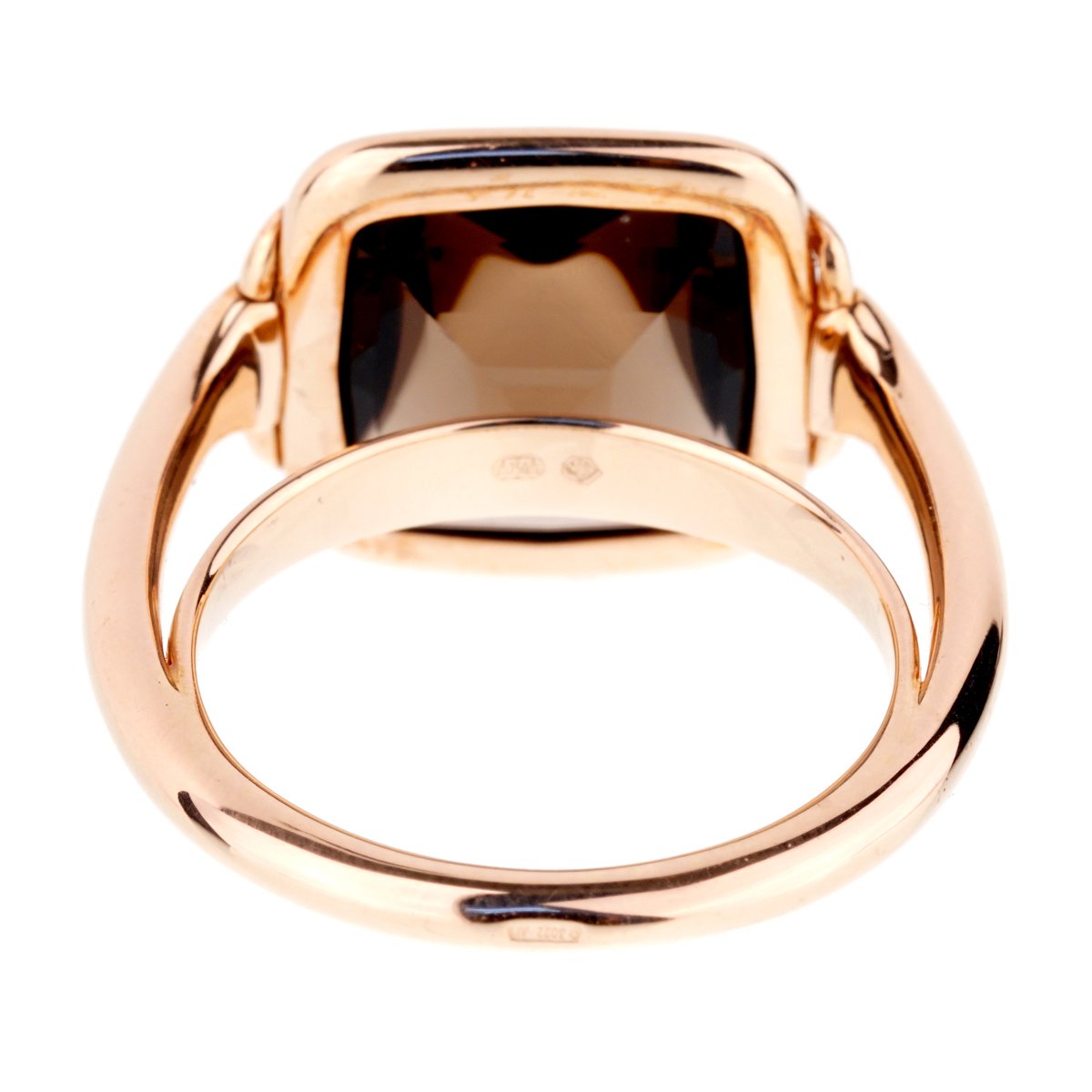 Hermes Deux Anneaux Smoky Quartz Rose Gold Ring