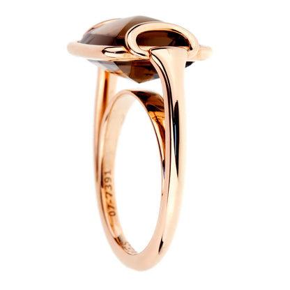 Hermes Deux Anneaux Smoky Quartz Rose Gold Ring