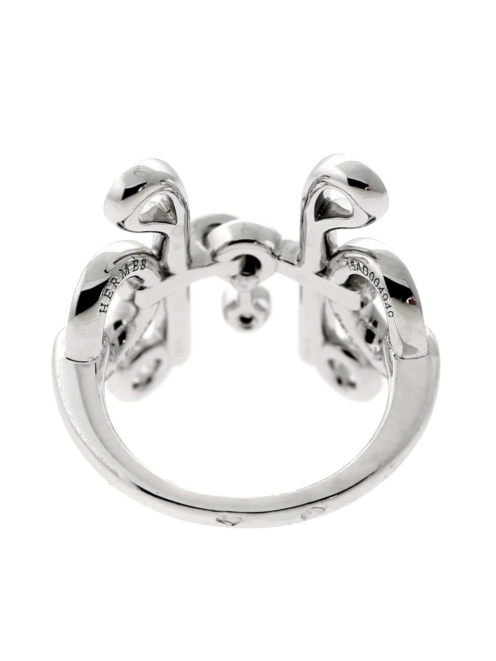 Hermes Diamond H White Gold Ring