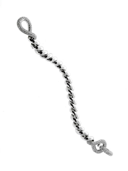Hermes Diamond White Gold Bracelet
