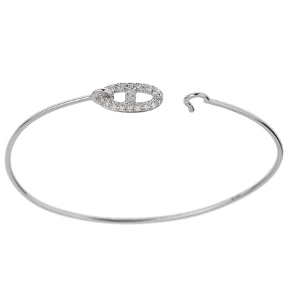 Hermes Farandole White Gold Diamond Bangle Bracelet