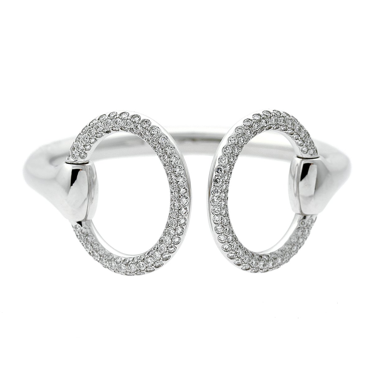 Hermes Nausicaa Diamond Cuff Bangle Bracelet