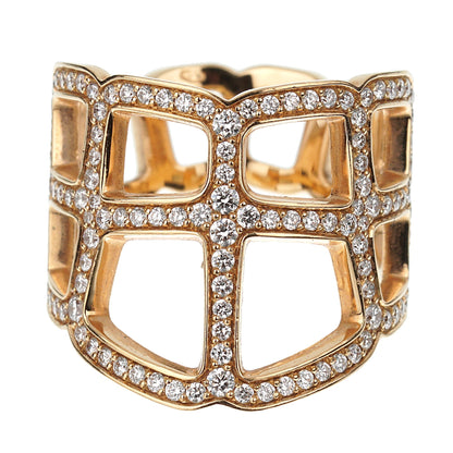 Hermes Niloticus Ombre Diamond 18k Rose Gold Cocktail Ring