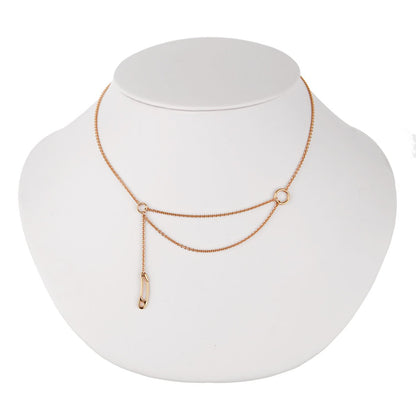 Hermes Punk Rose Gold Drop Necklace