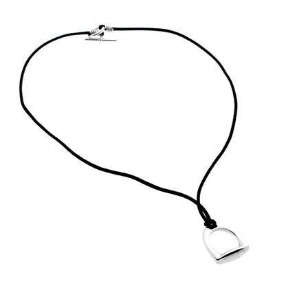 Hermes Stirrup White Gold Necklace
