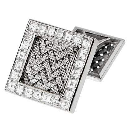 Hermes Vintage Important Diamond White Gold Cuff Links
