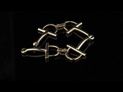 Hermes Vintage Stirrup Gold Bracelet