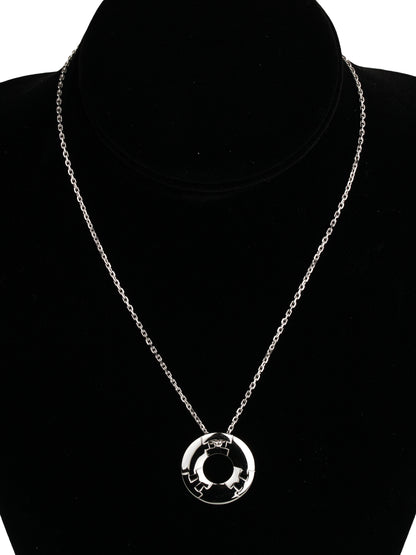 Hermes White Gold Vintage Pendant Necklace