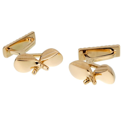 Hermes 18k Yellow Gold Golf Club Cufflinks