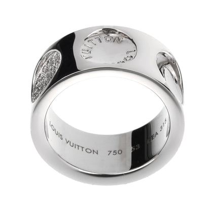 Louis Vuitton Diamond Empreinte Large White Gold Diamond Band Ring