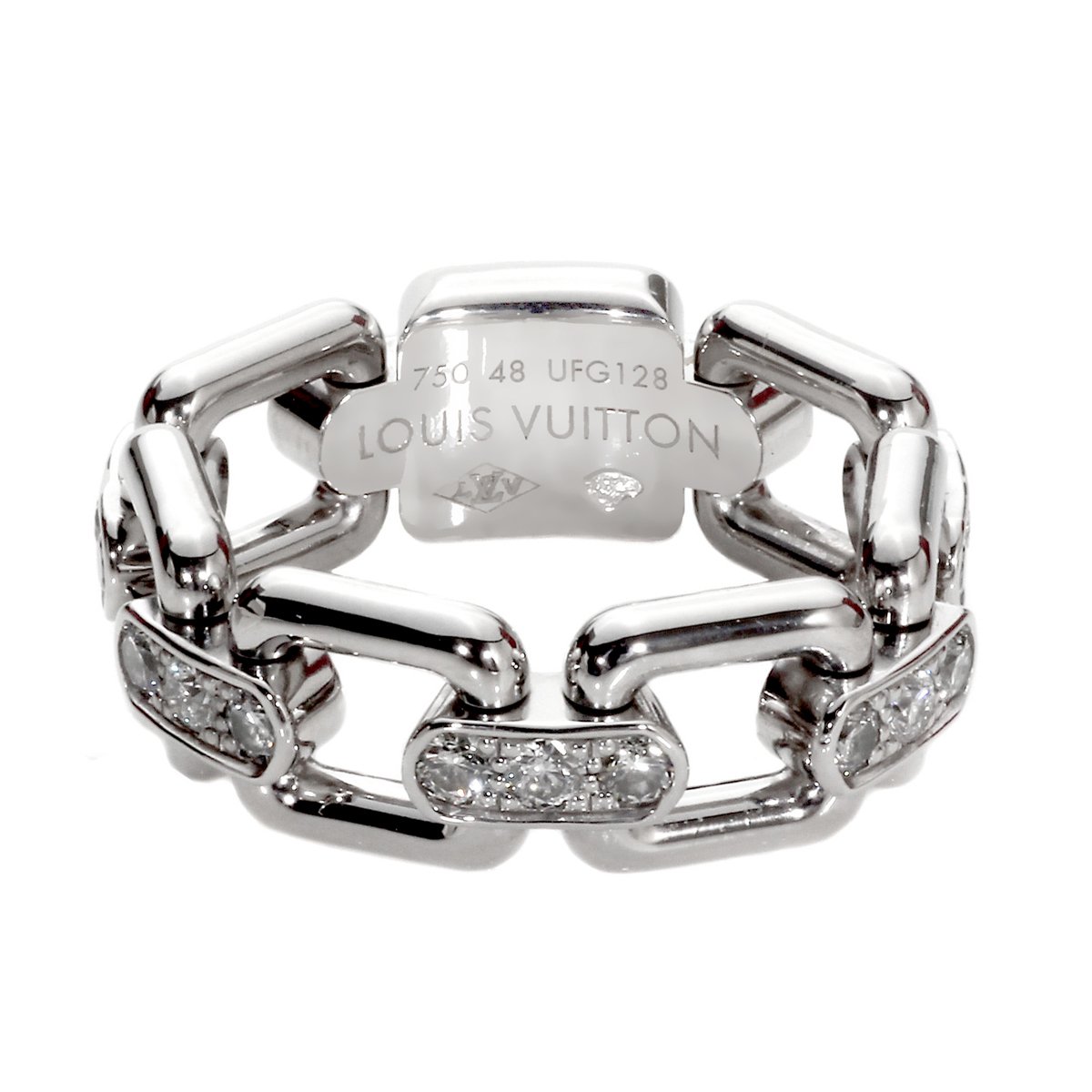 Louis Vuitton Diamond White Gold Ring