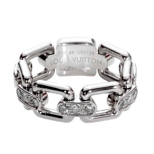 Louis Vuitton Diamond White Gold Ring