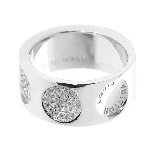 Louis Vuitton Empreinte Full Diamond White Gold Ring