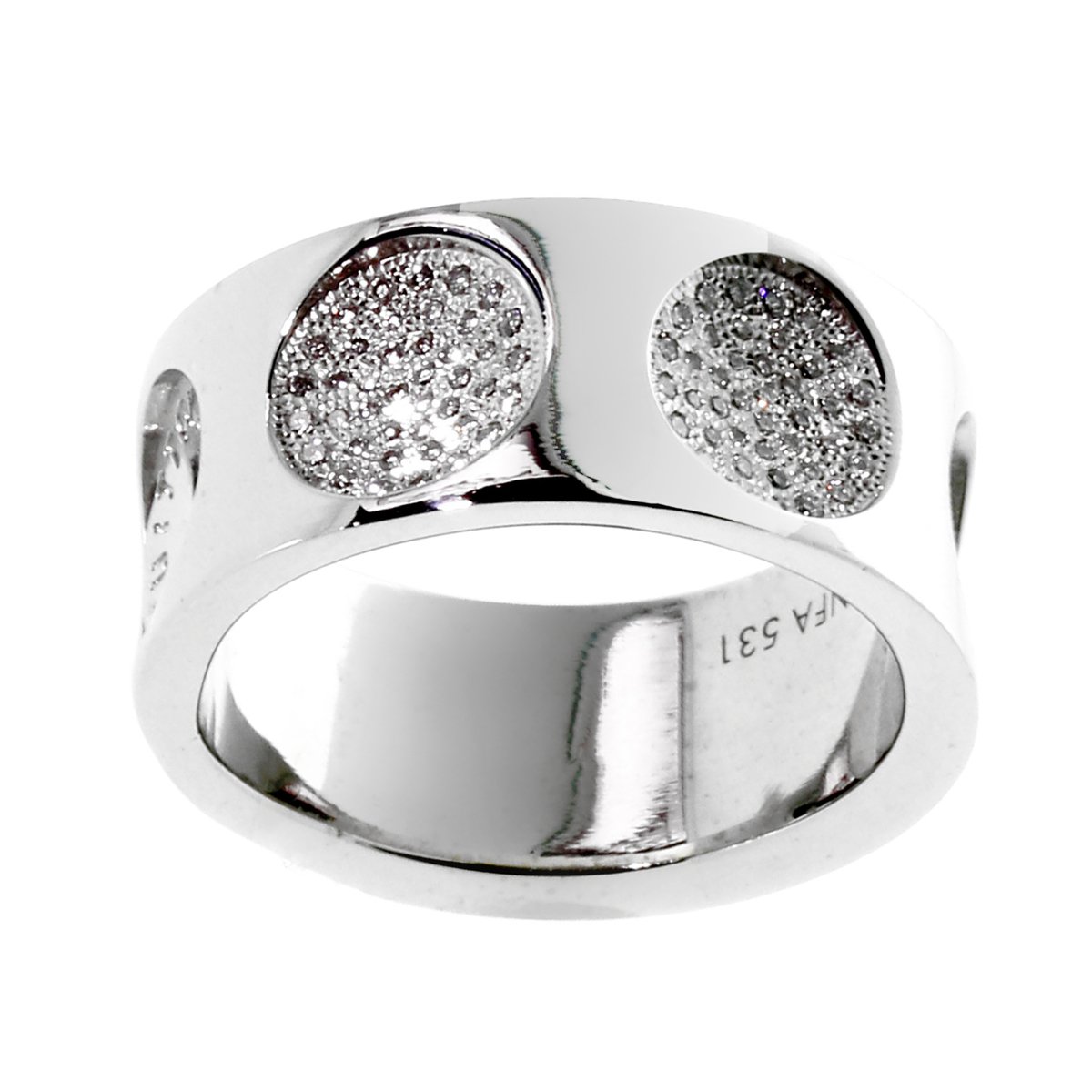 Louis Vuitton Empreinte Full Diamond White Gold Ring