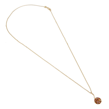 Louis Vuitton Flower Diamond Pink Sapphire Yellow Gold Necklace
