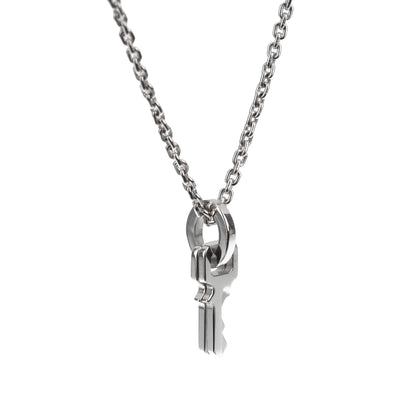 Louis Vuitton Lock it Double Key White Gold Pendant Necklace