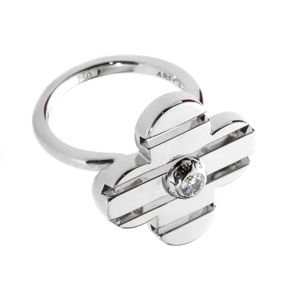 Louis Vuitton Petite Fleur Flower 18k White Gold Diamond Ring