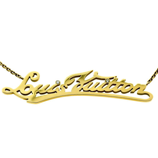 Louis Vuitton Signature Diamond Gold Necklace