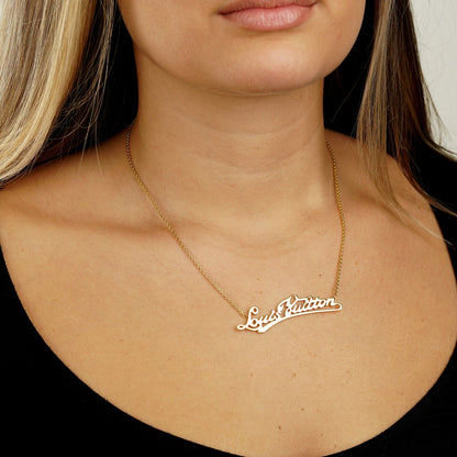 Louis Vuitton Signature Yellow Gold Diamond Necklace