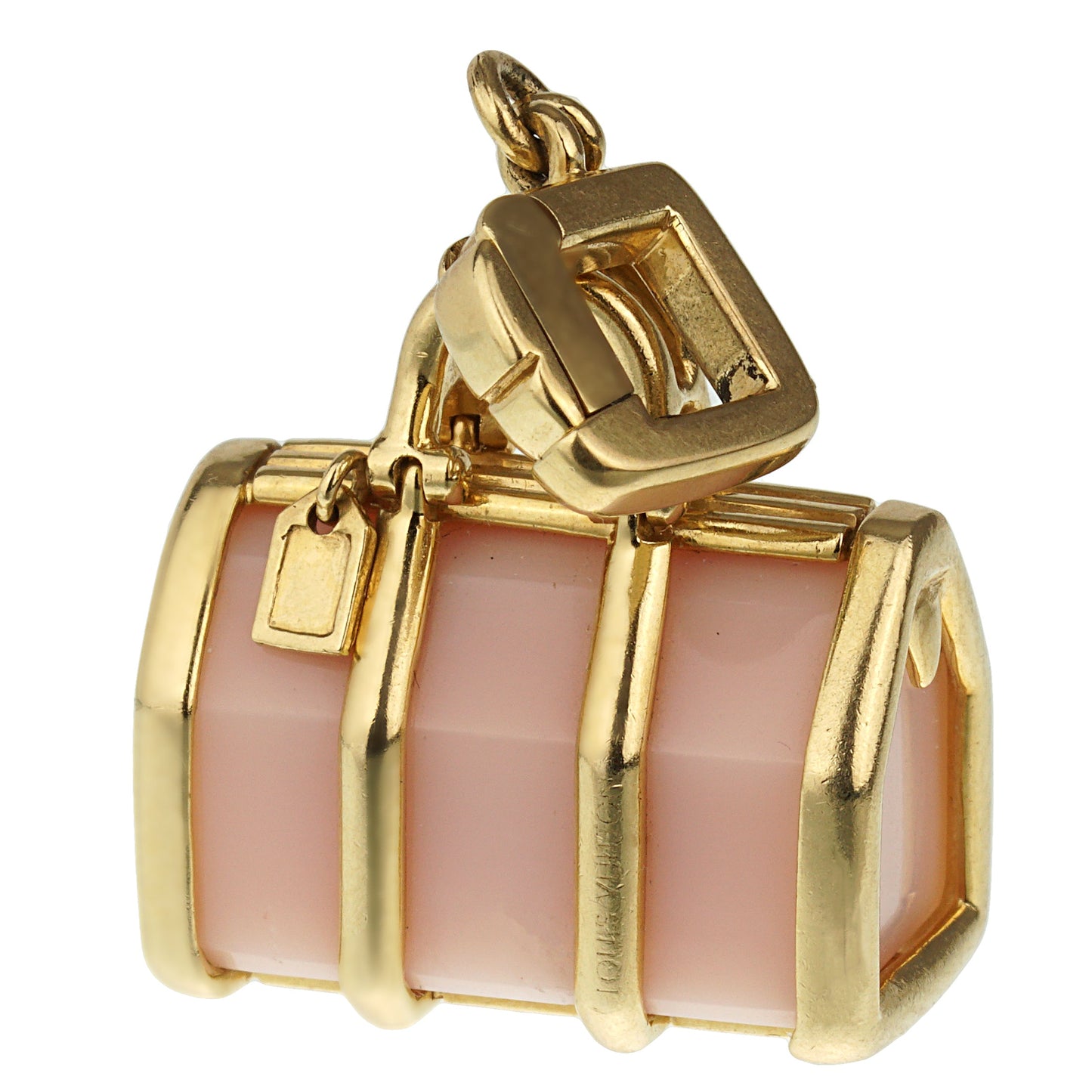 Louis Vuitton Yellow Gold Rose Quartz Bag Charm