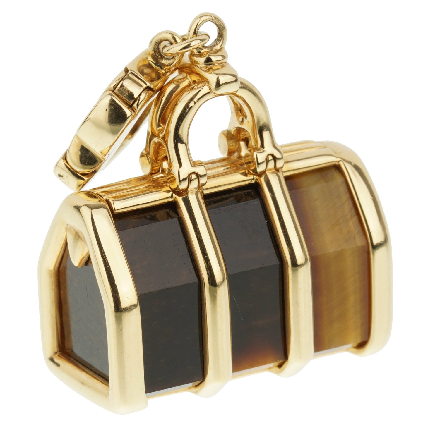 Louis Vuitton Yellow Gold Tiger Eye Bag Charm Pendant
