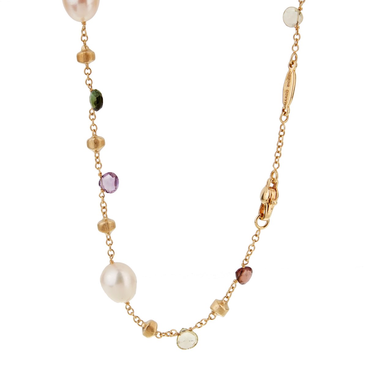 Marco Bicego Paradise Pearl Gemstone Gold Necklace