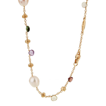 Marco Bicego Paradise Pearl Gemstone Gold Necklace