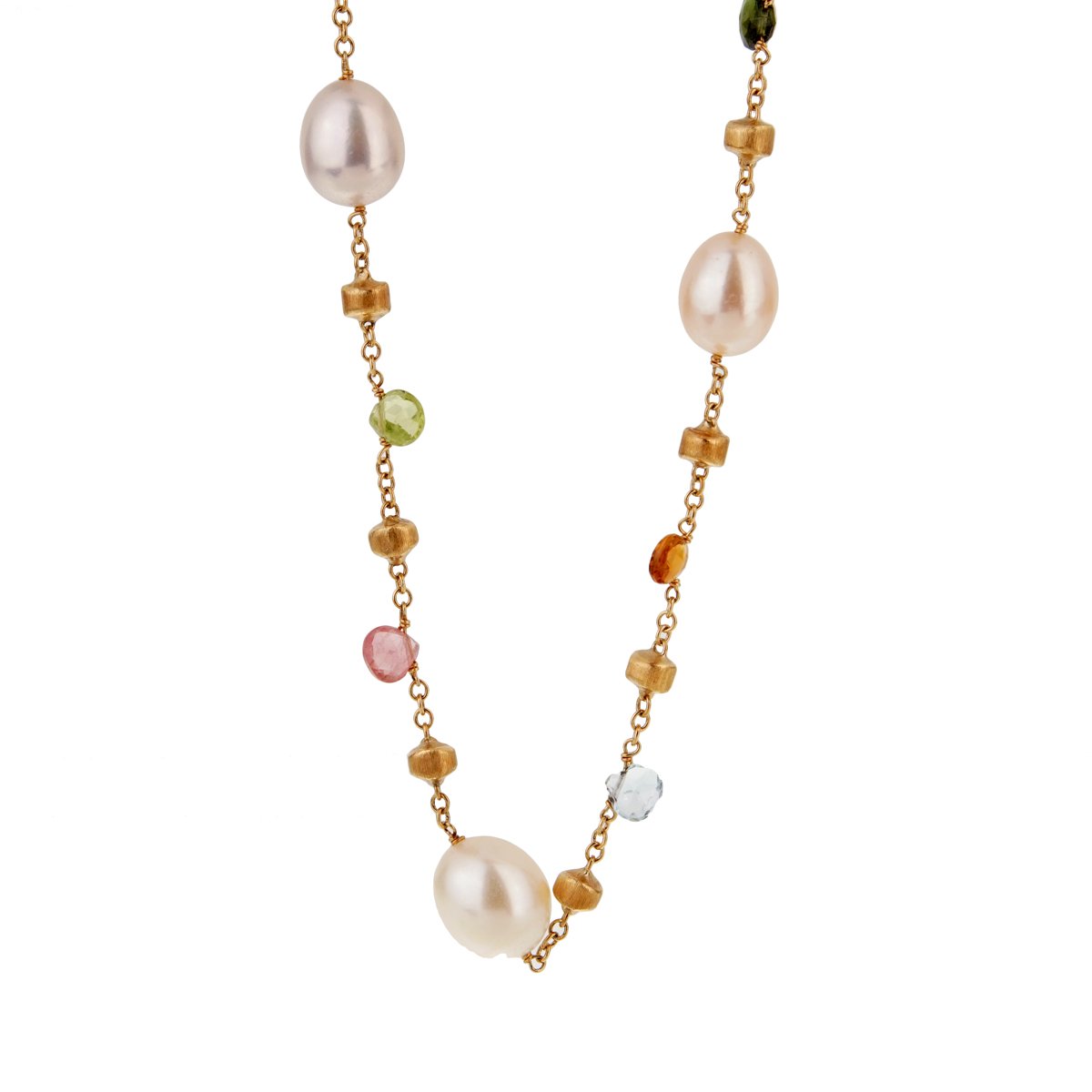 Marco Bicego Paradise Pearl Gemstone Gold Necklace