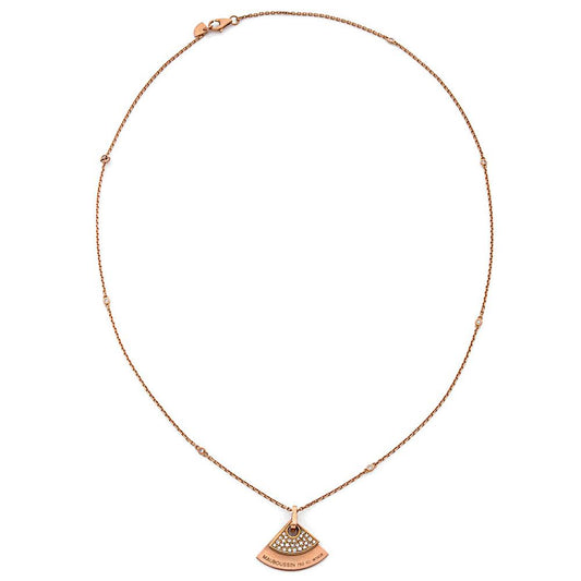 Mauboussin Rose Gold Diamond Fan Pendant Necklace
