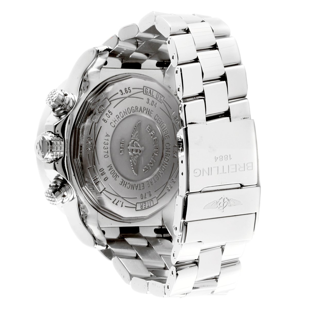 Mens Breitling Super Avenger Stainless Steel Diamond Watch A13370