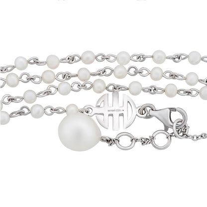 Mimi Milano Pearl White Gold Necklace