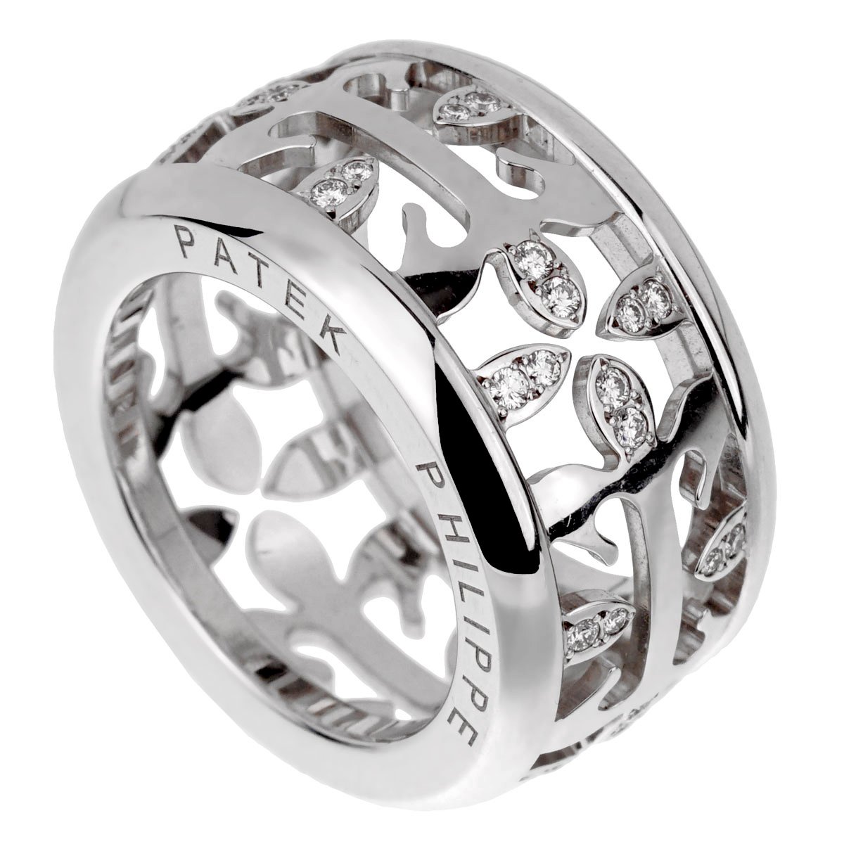 Patek Philippe Calatrava Wide Diamond White Gold Ring
