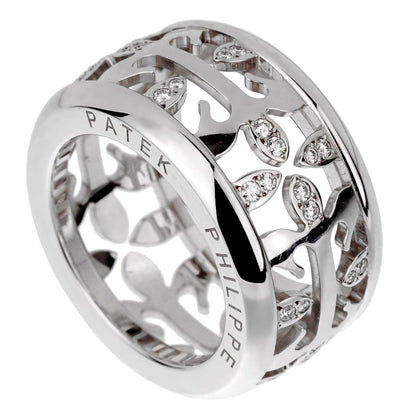 Patek Philippe Calatrava Wide Diamond White Gold Ring