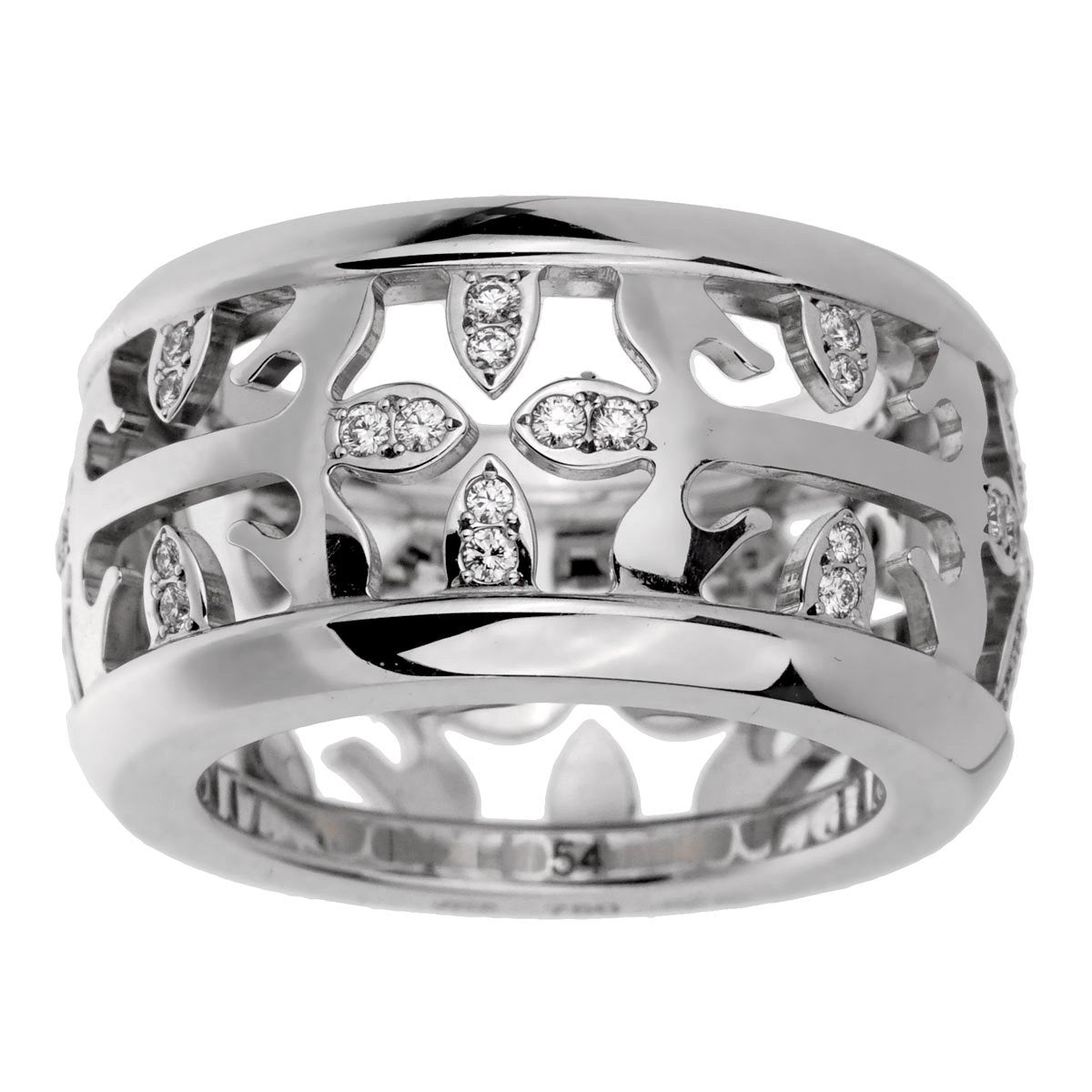 Patek Philippe Calatrava Wide Diamond White Gold Ring