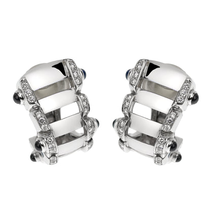 Patek Philippe Twenty-4 White Gold Diamond Sapphire Earrings