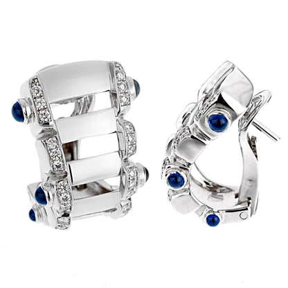 Patek Philippe Twenty-4 White Gold Diamond Sapphire Earrings