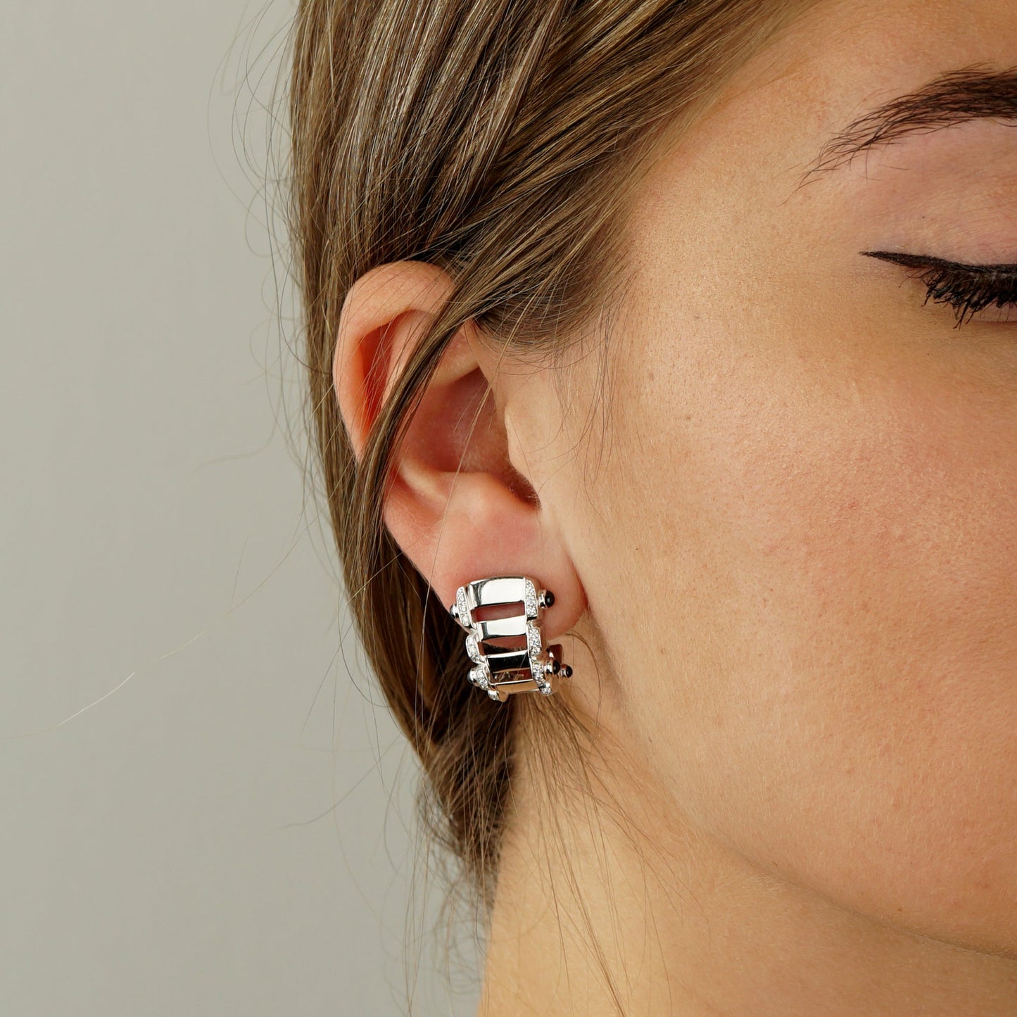 Patek Philippe Twenty-4 White Gold Diamond Sapphire Earrings
