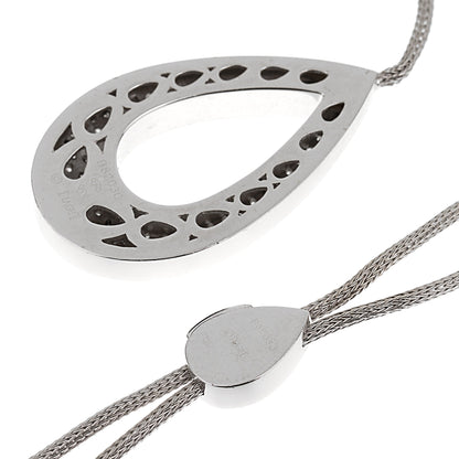 Piaget Pear Shaped Lariat Diamond 18k White Gold Necklace