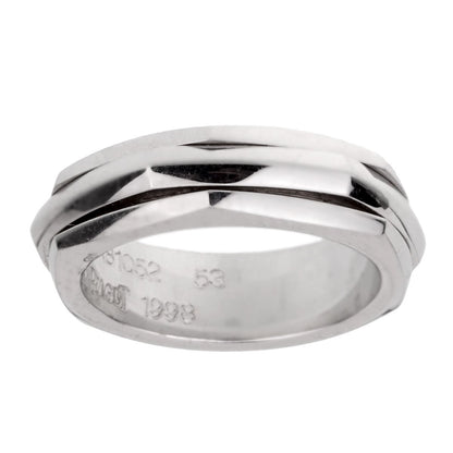 Piaget Possession Hexagon Spinning White Gold Ring Sz 6 1/2