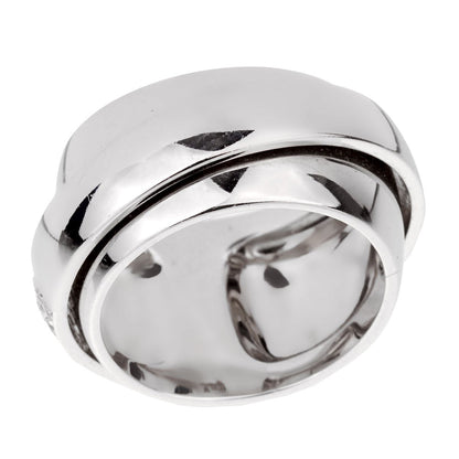 Piaget Possession Pave Diamond 18k White Gold Ring Sz 5 3/4