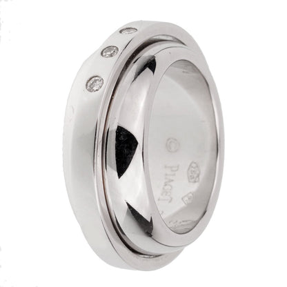 Piaget Possession 18k White Gold Diamond Band Ring Size 5 1/2