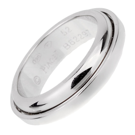 Piaget Possession Turning 18k White Gold Band Ring Sz 6