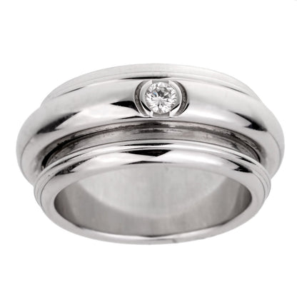 Piaget Possession Turning 18k White Gold Diamond Band Ring Sz 9