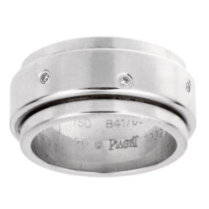 Piaget Possession White Gold Diamond Spinning Ring Sz 8