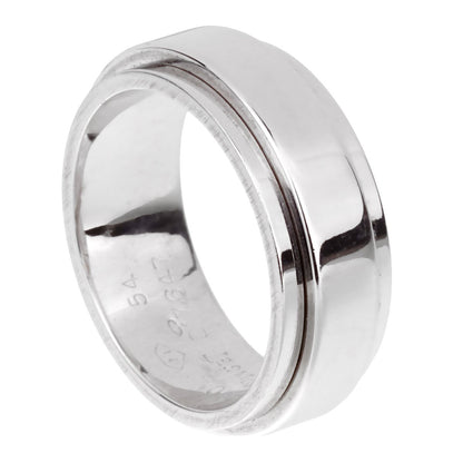 Piaget Possession Turning 18k White Gold Spinning Band Ring Sz 6 3/4