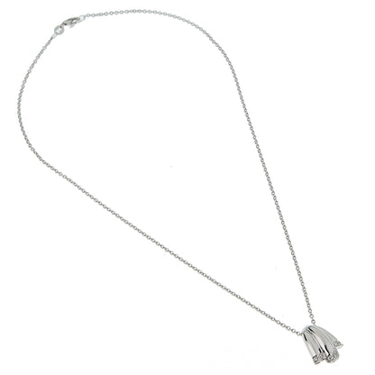 Piaget Vintage Diamond Tulip 18k White Gold Pendant Necklace
