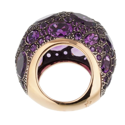 Pomellato 12 Carat Amethyst Cocktail Rose Gold Ring Sz 6
